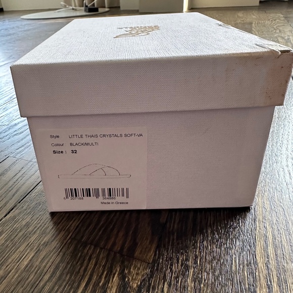 ANCIENT GREEK SANDALS Girls Little Thais Soft with Swarovski 32 EU / 1 US w/ BOX - Picture 9 of 9